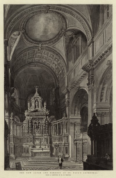 Le nouvel autel et le retable à la cathédrale Saint-Paul - Henry William Brewer